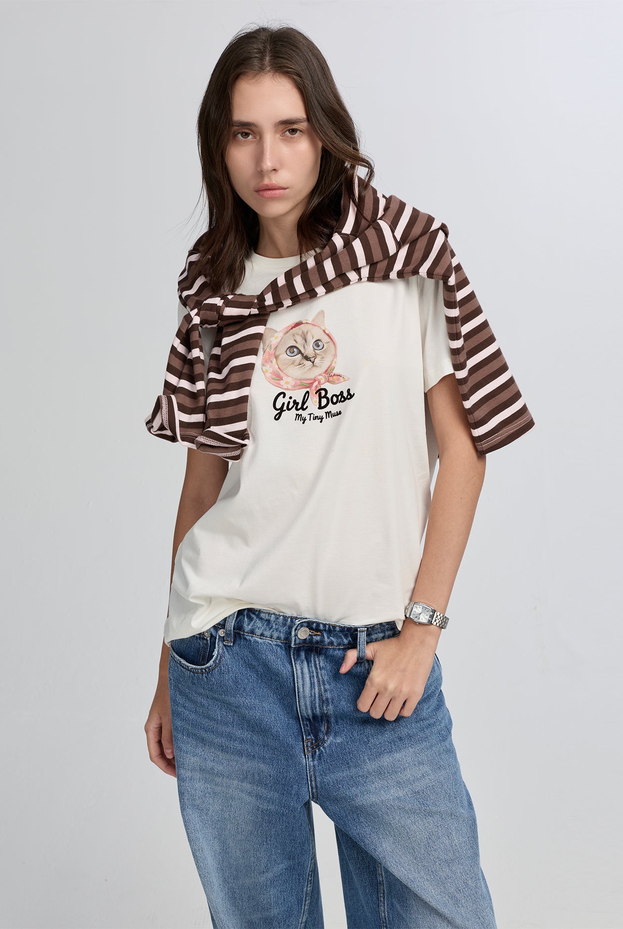 CAT GIRL BOSS GRAPHIC TEE