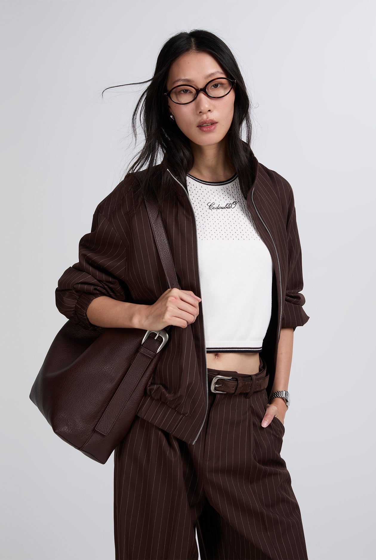 STRIPED BOMBER JACKET