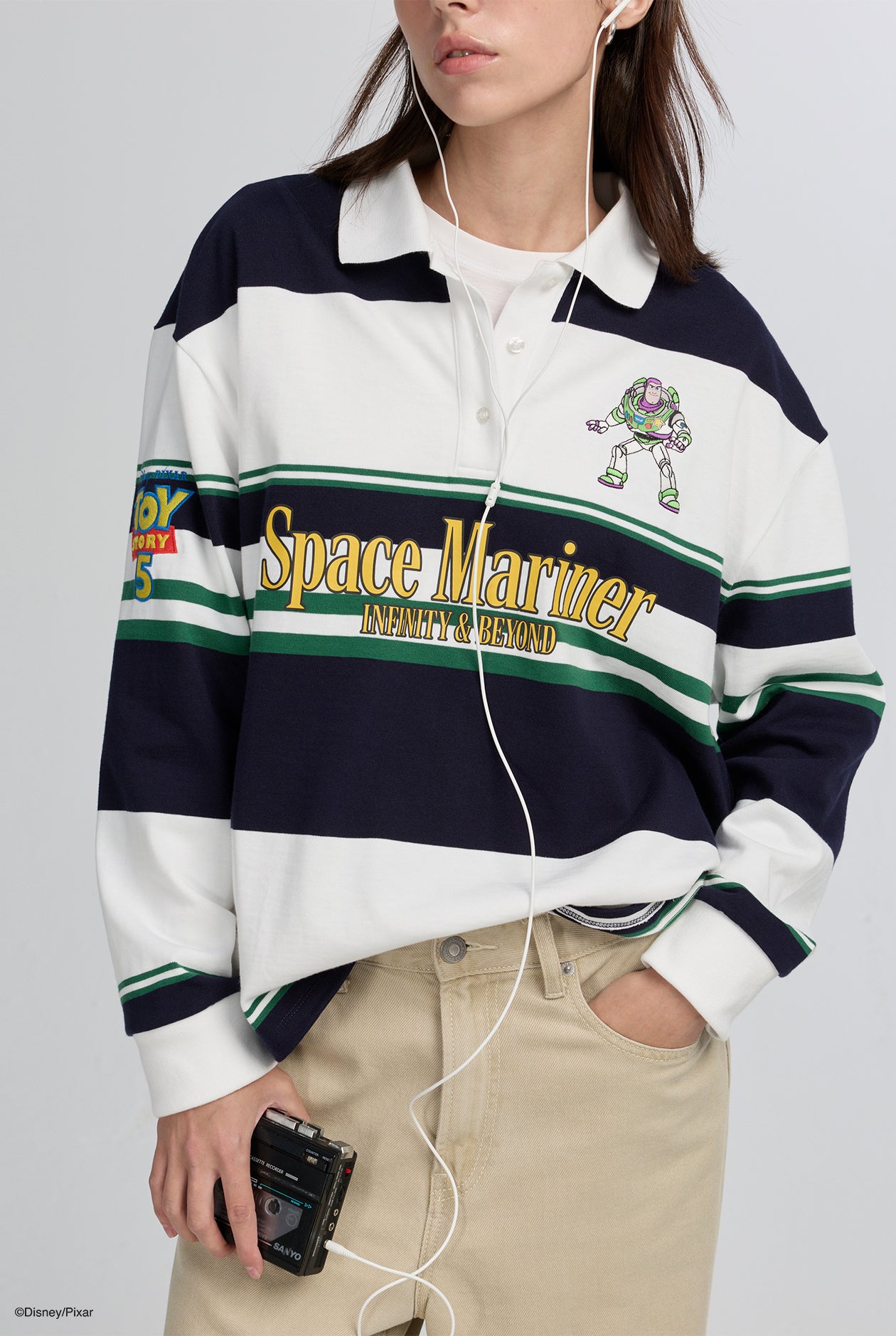 TOY STORY BUZZ LIGHTYEAR STRIPED RUGBY POLO