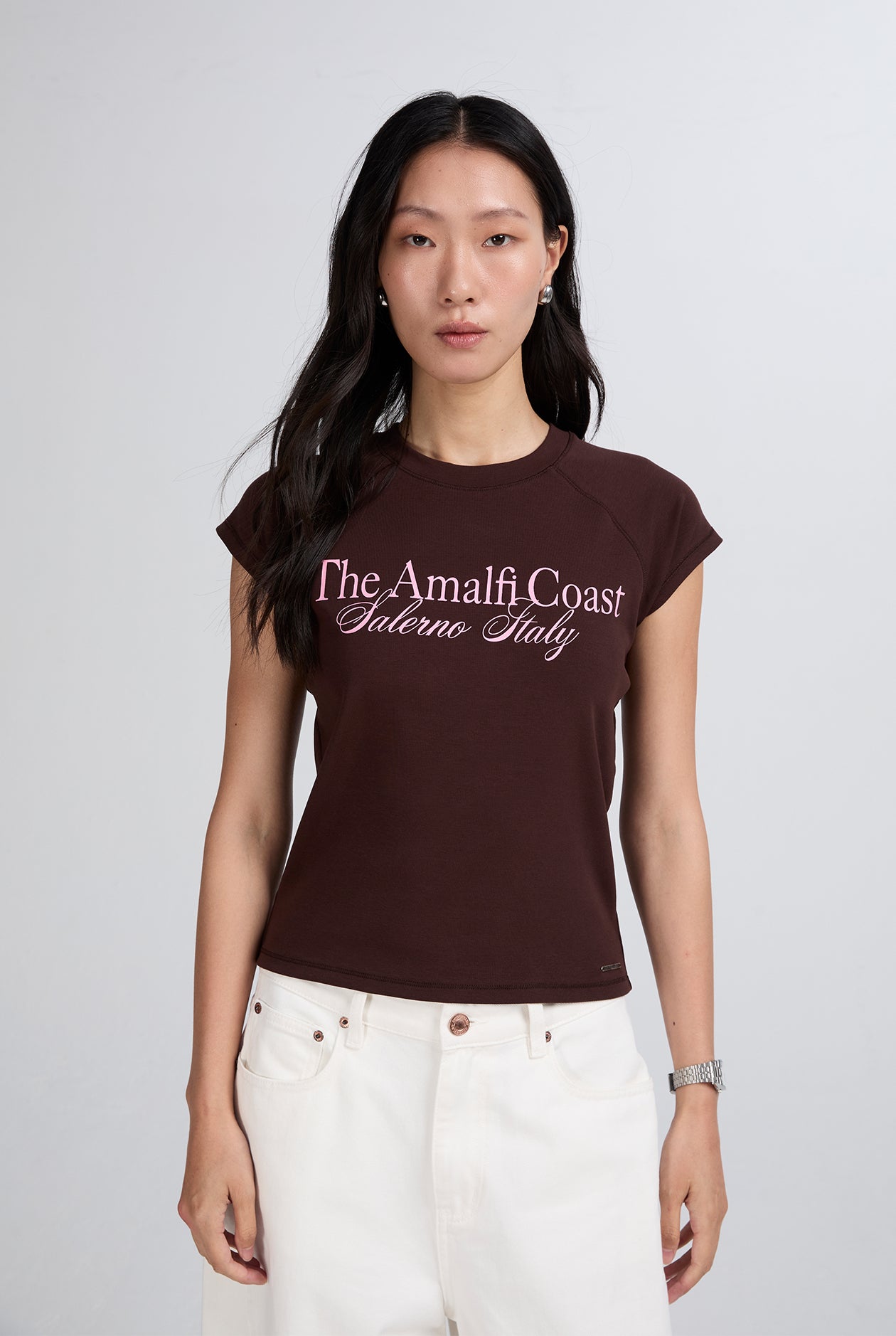 MAROON GRAPHIC BABY TEE