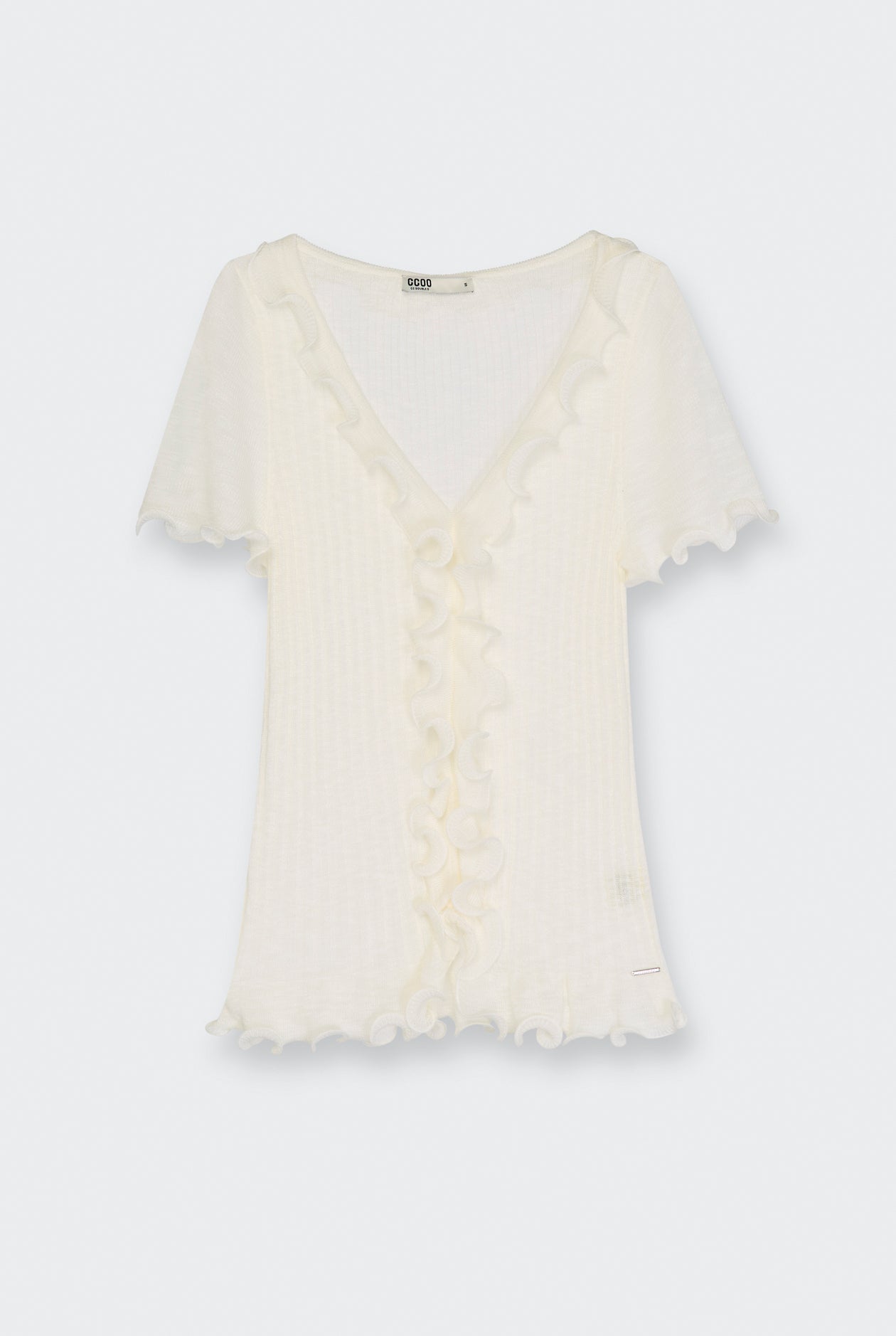 RUFFLE KNIT TOP