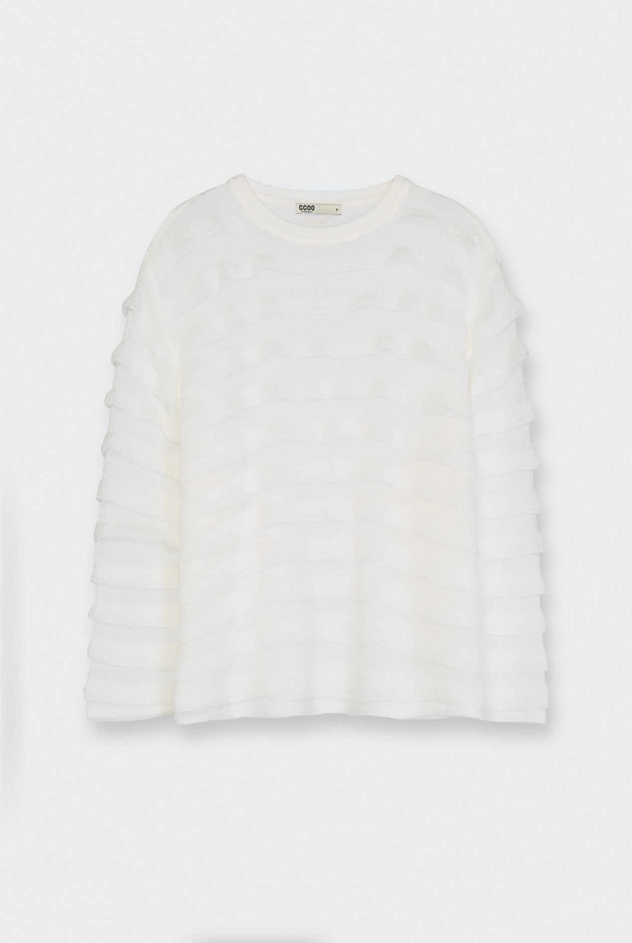 RUFFLE LAYERED KNIT SWEATER