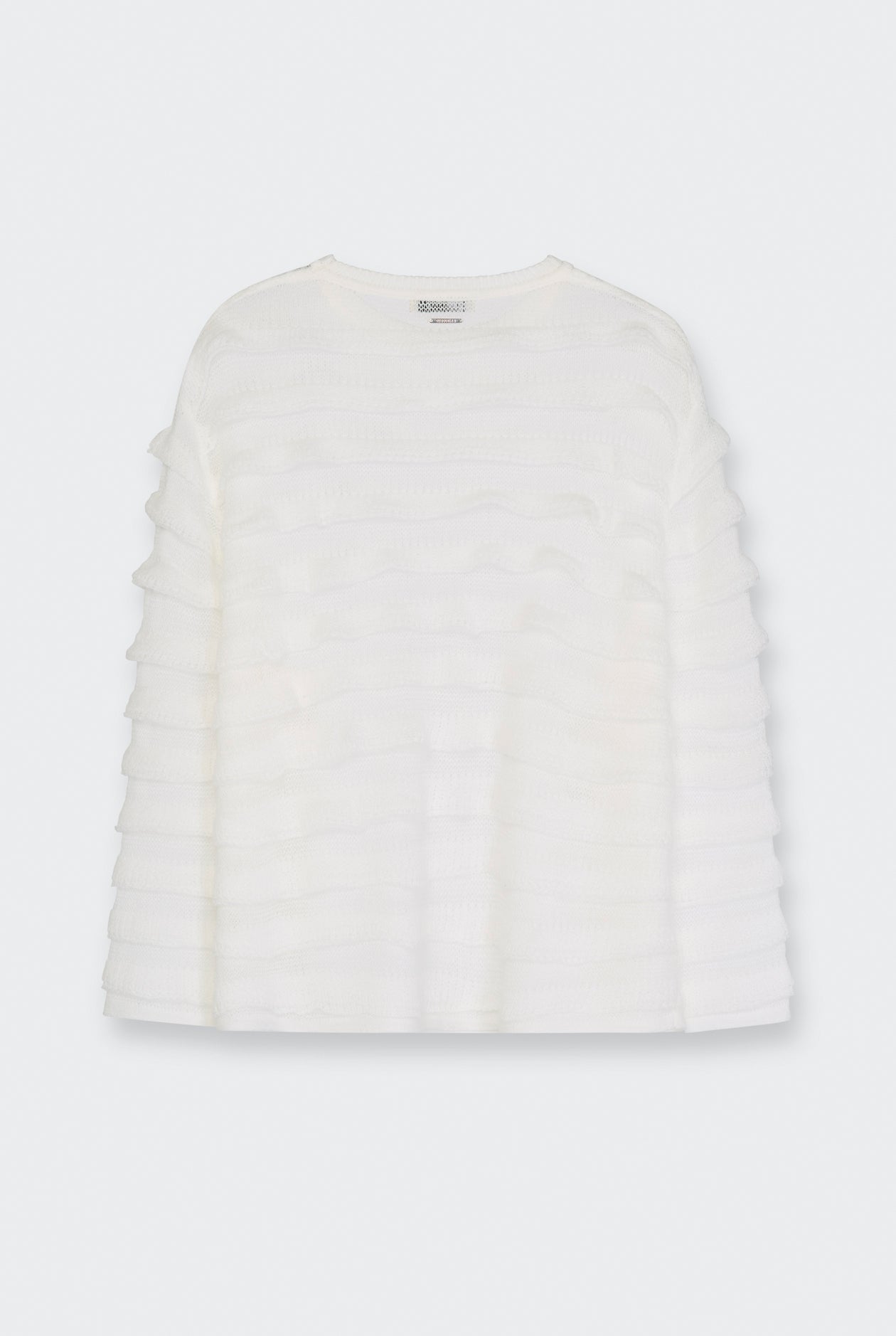 RUFFLE LAYERED KNIT SWEATER