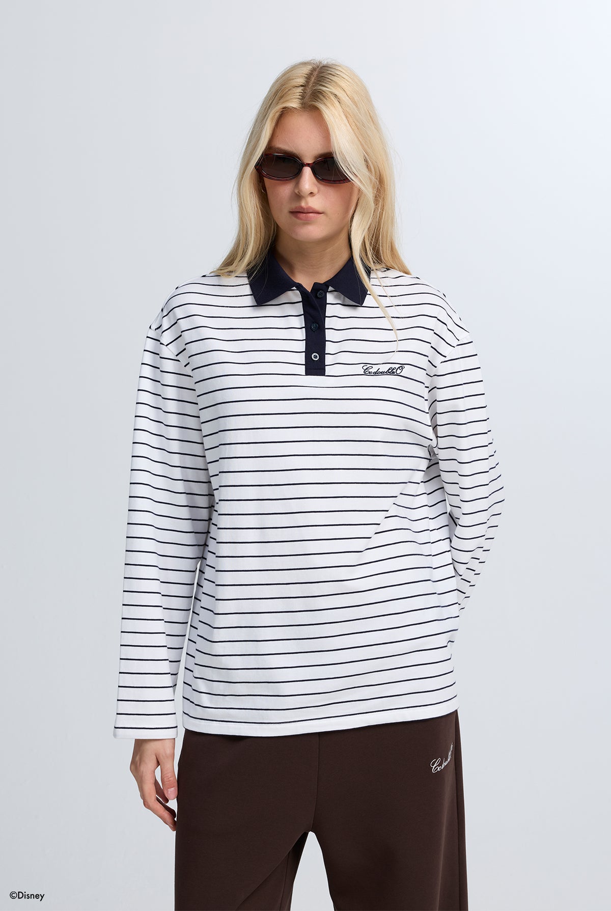 DUMBO STRIPED LONG SLEEVE POLO SHIRT