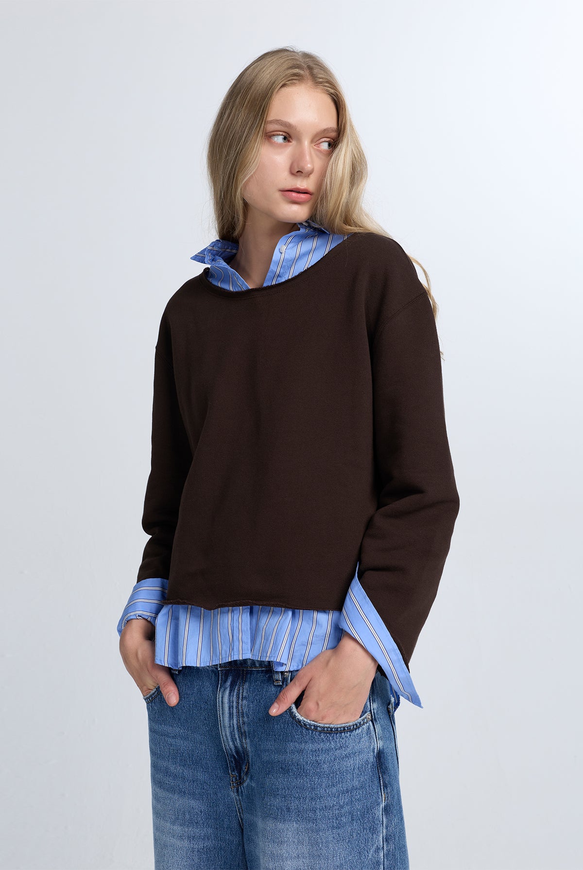 BOAT NECK SWEATSHIRT