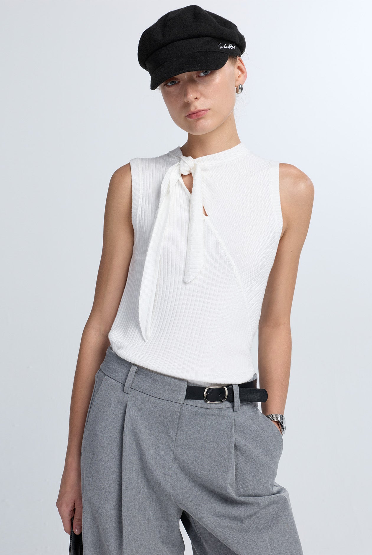 BOW TIE KNIT TOP