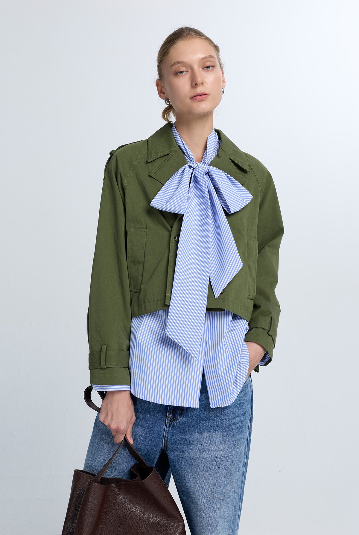 CROPPED TRENCH JACKET