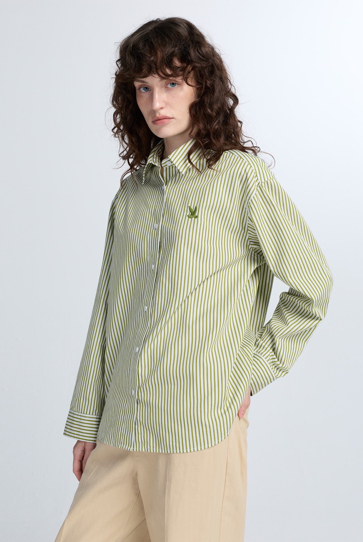 OVERSIZED STRIPED POPLIN SHIRT