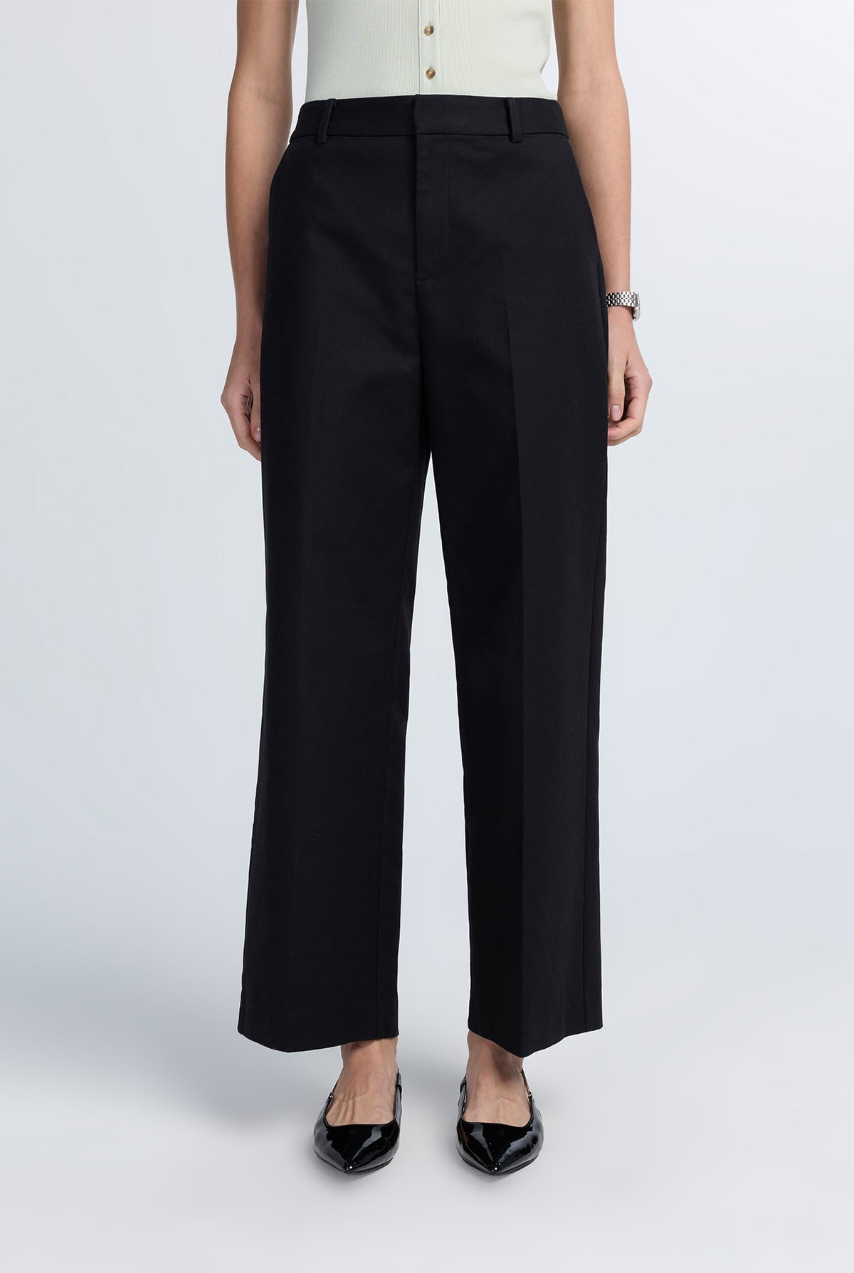 MID-RISE TAILORED ANKLE PANTS