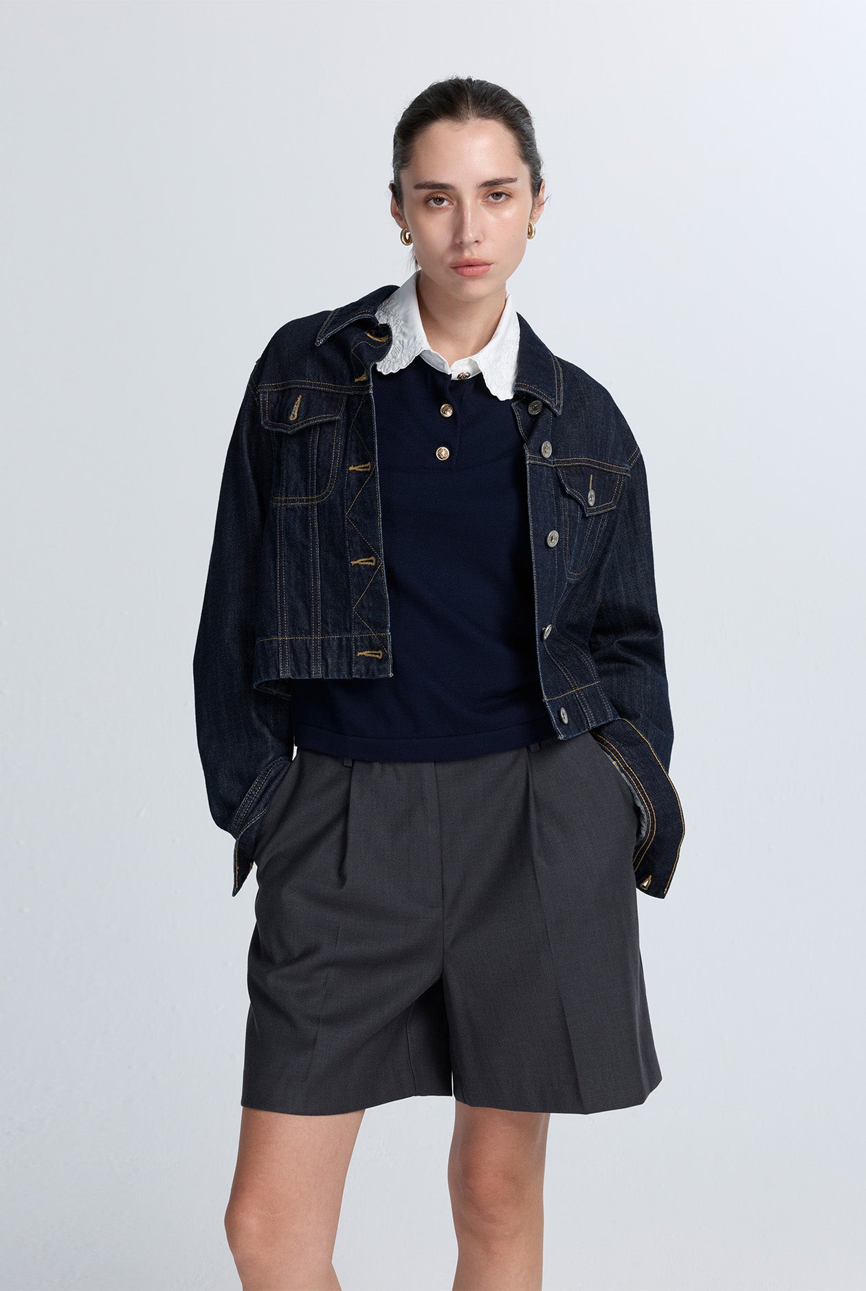 EMBROIDERED COLLAR POLO SHIRT