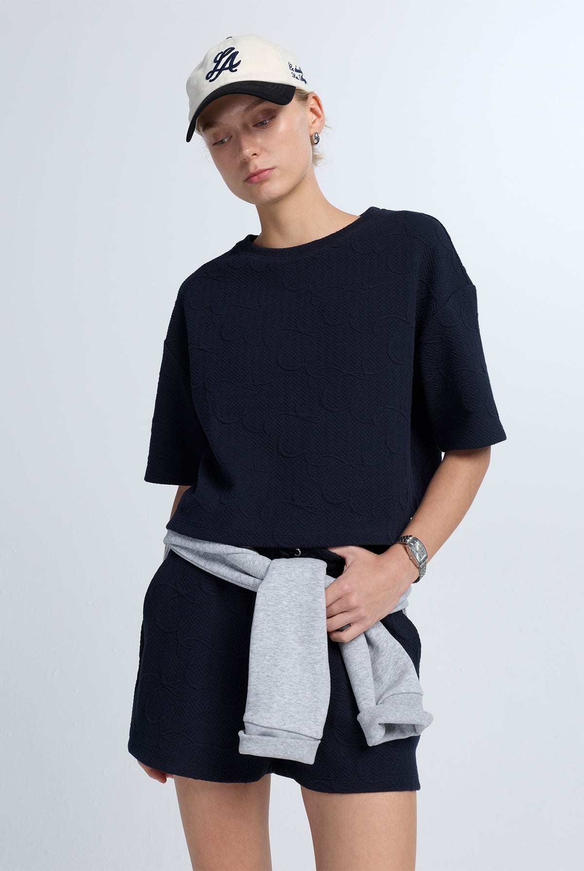 OVERSIZED LOGO JACQUARD T-SHIRT
