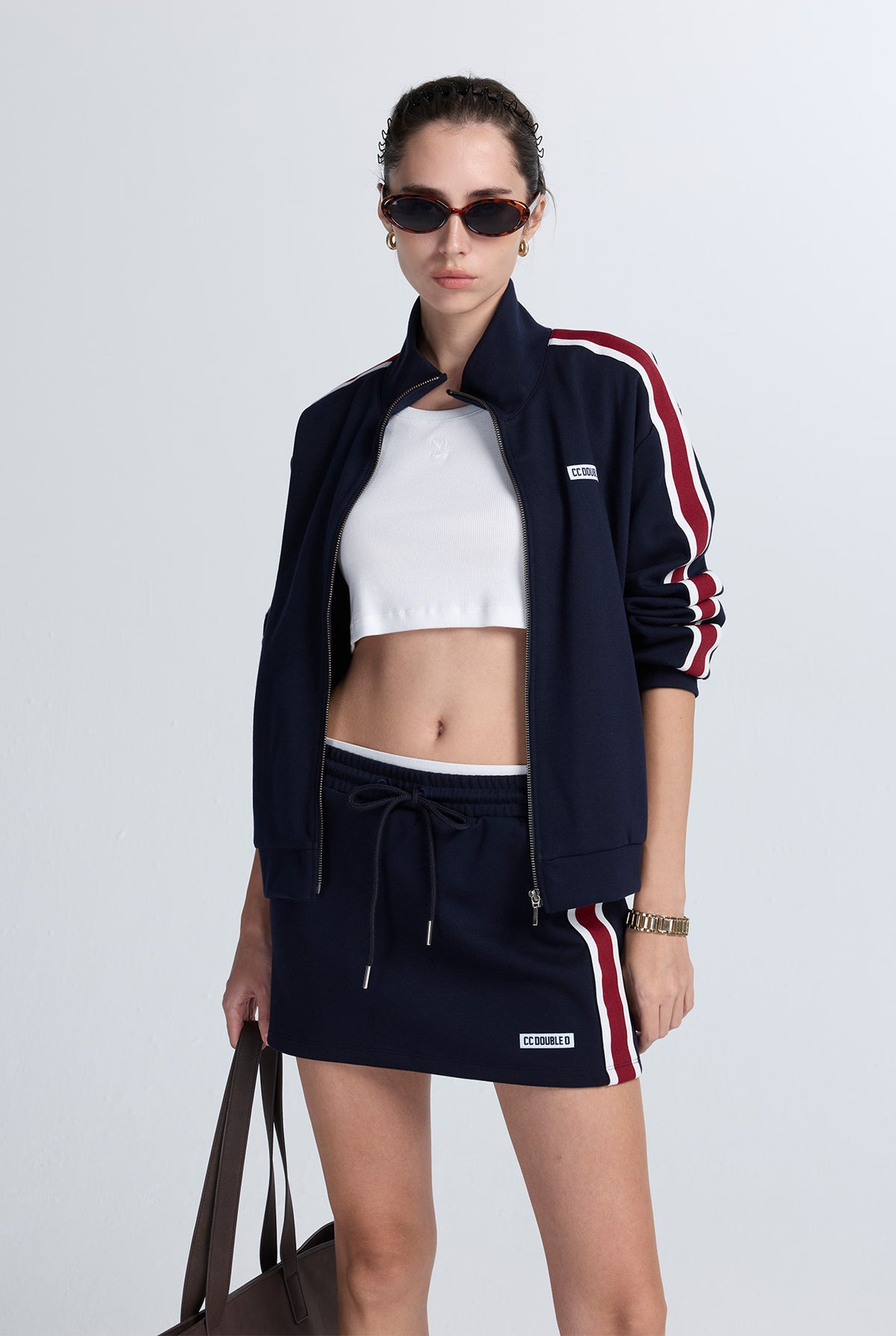 CONTRAST TAPE TRACK JACKET