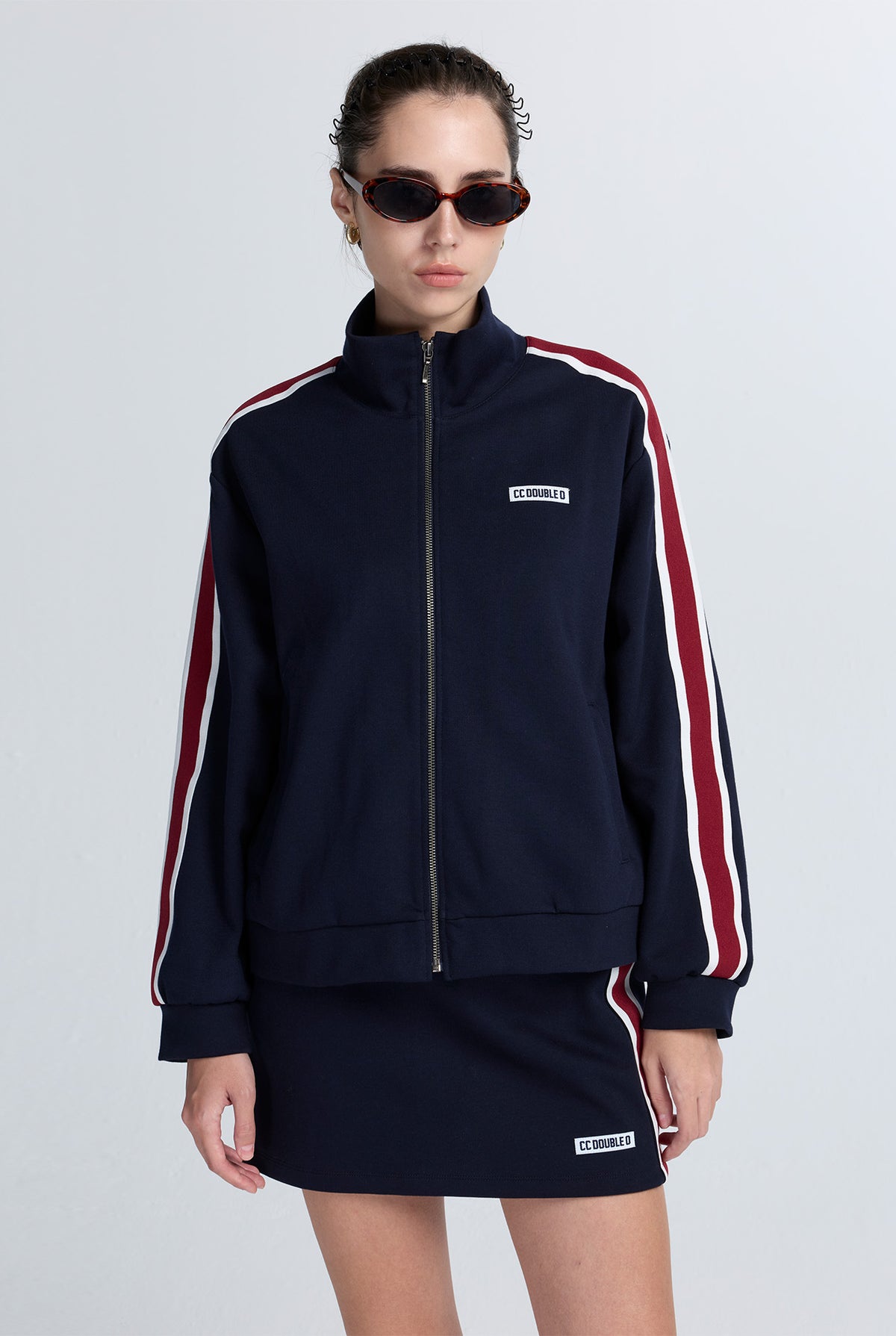 CONTRAST TAPE TRACK JACKET