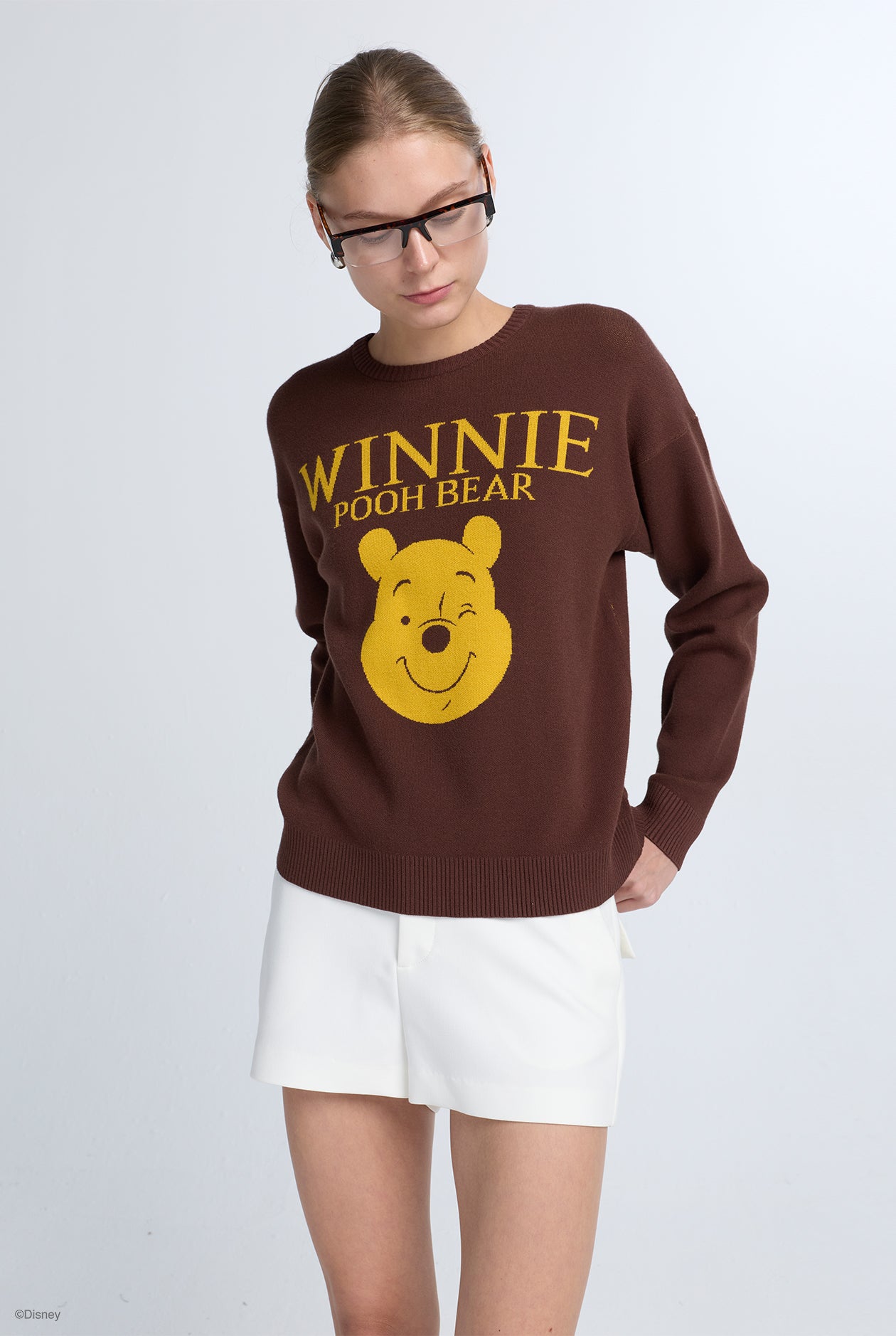 WINNIE THE POOH FACE KNIT SWEATER