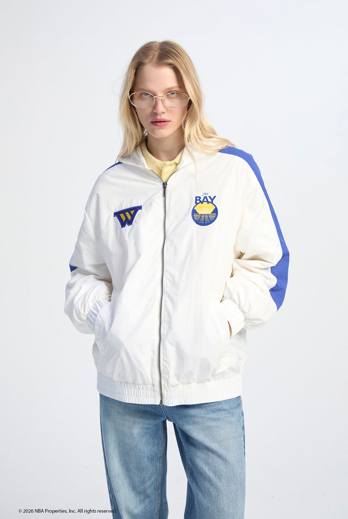 NBA GOLDEN STATE WARRIORS HOODED TRACK JACKET