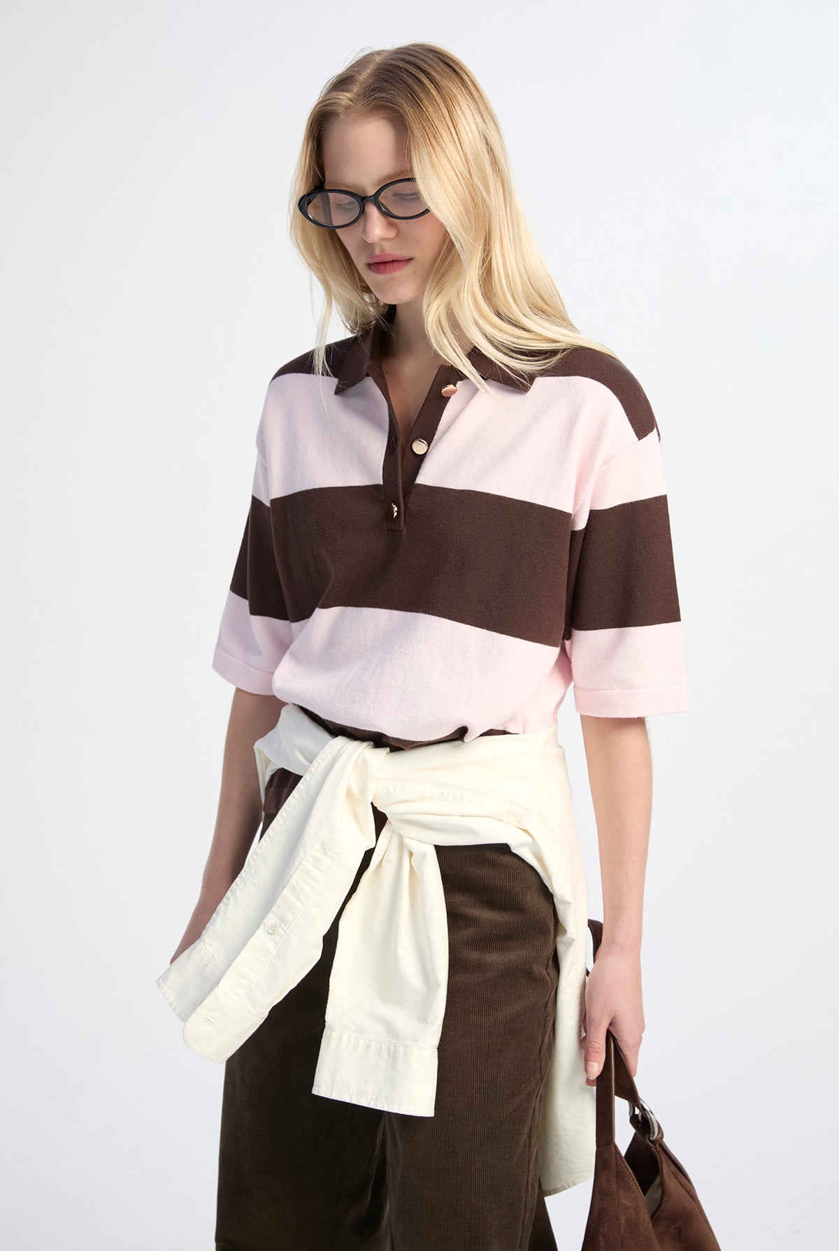 STRIPE KNIT POLO