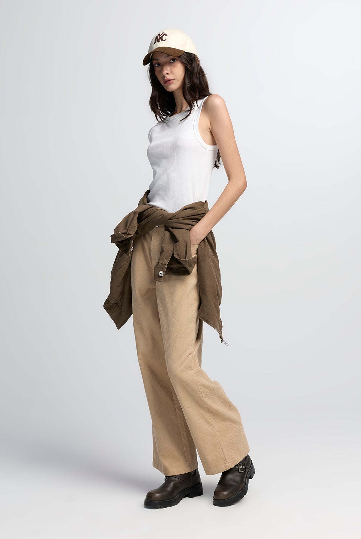 WIDE LEG CORDUROY PANTS