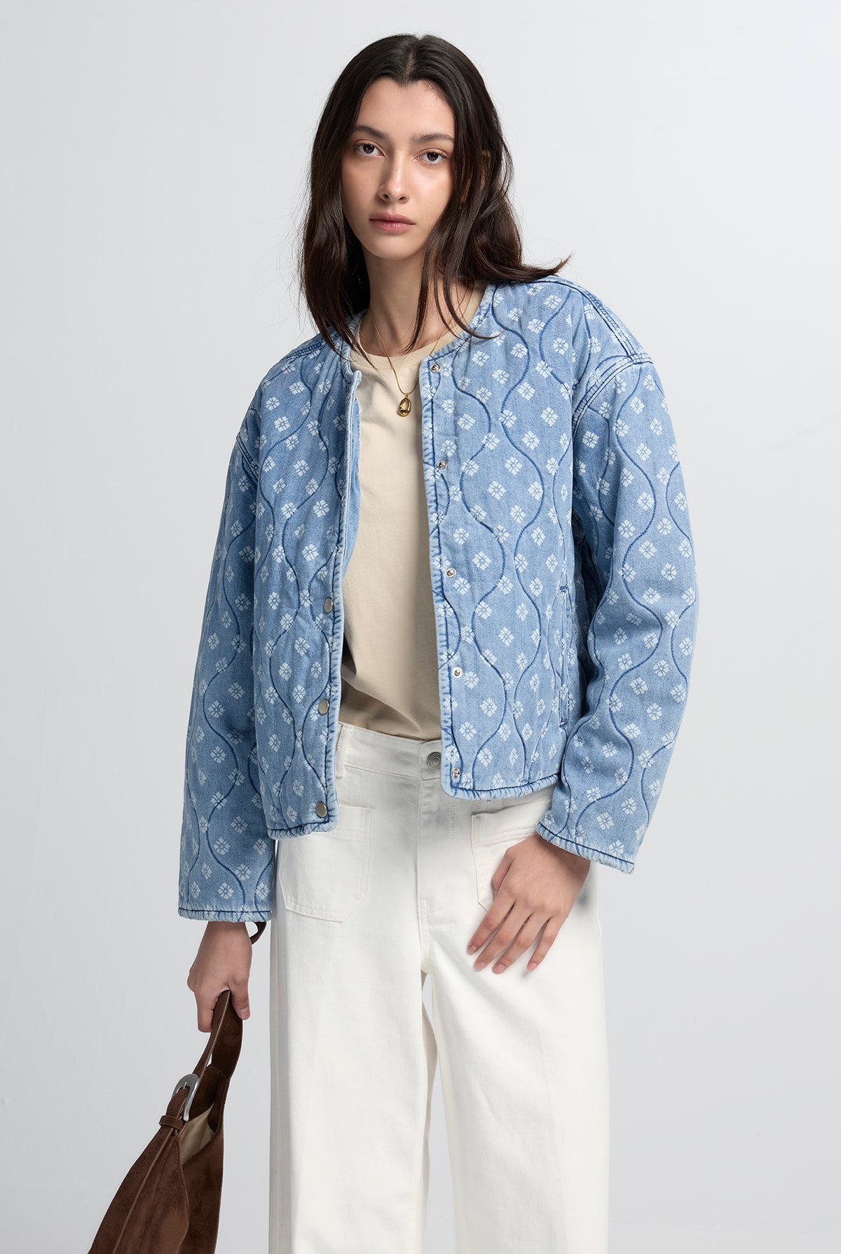 DENIM QUILTED LINER JACKET