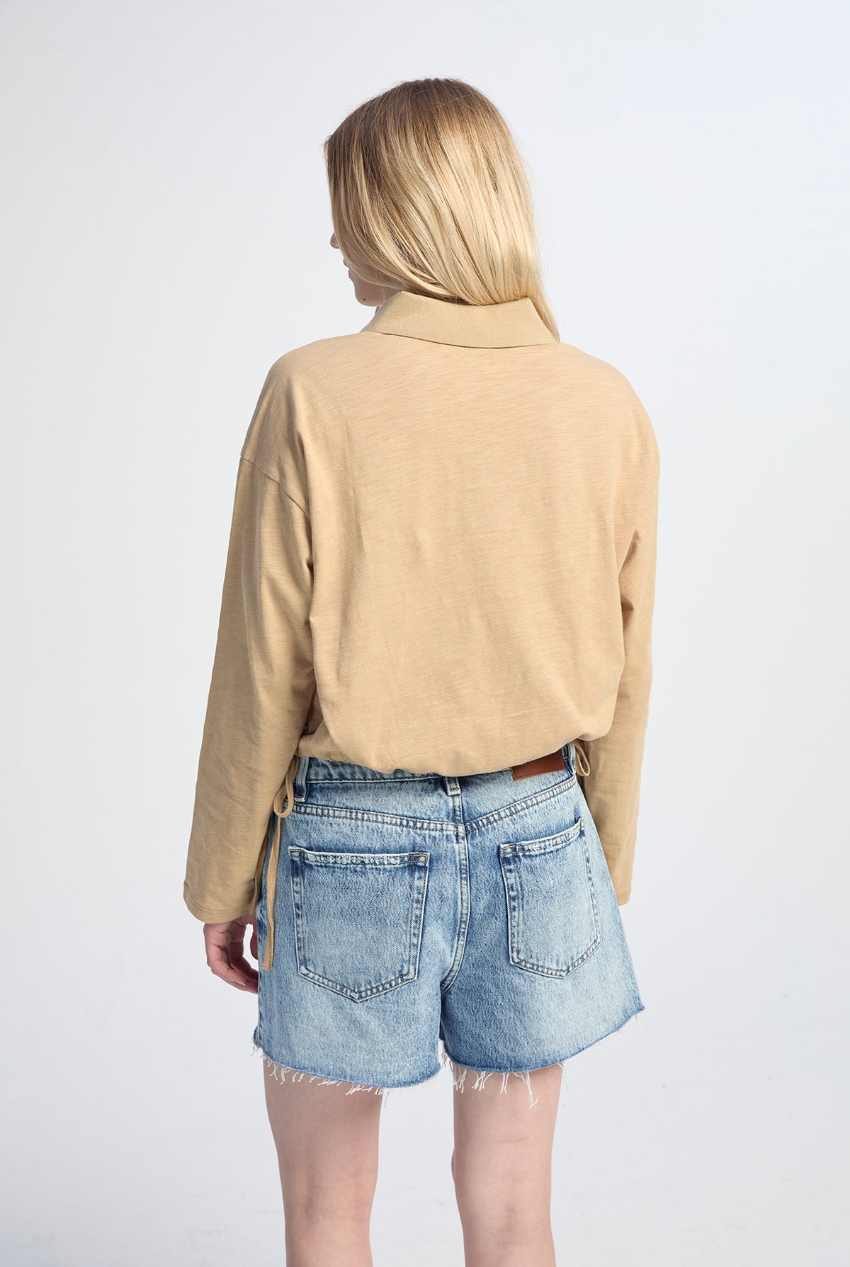 HEAVY COTTON SLUB CROPPED POLO