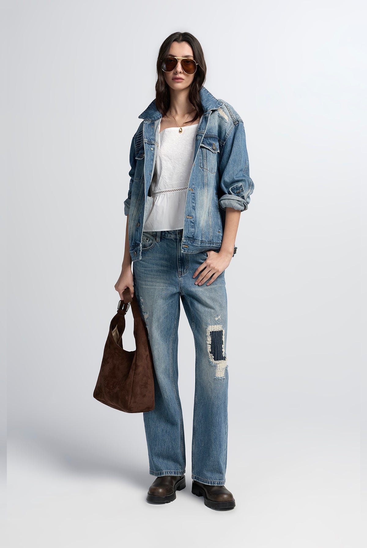 RELAXED STRAIGHT REPAIRED HEYLAND JEANS