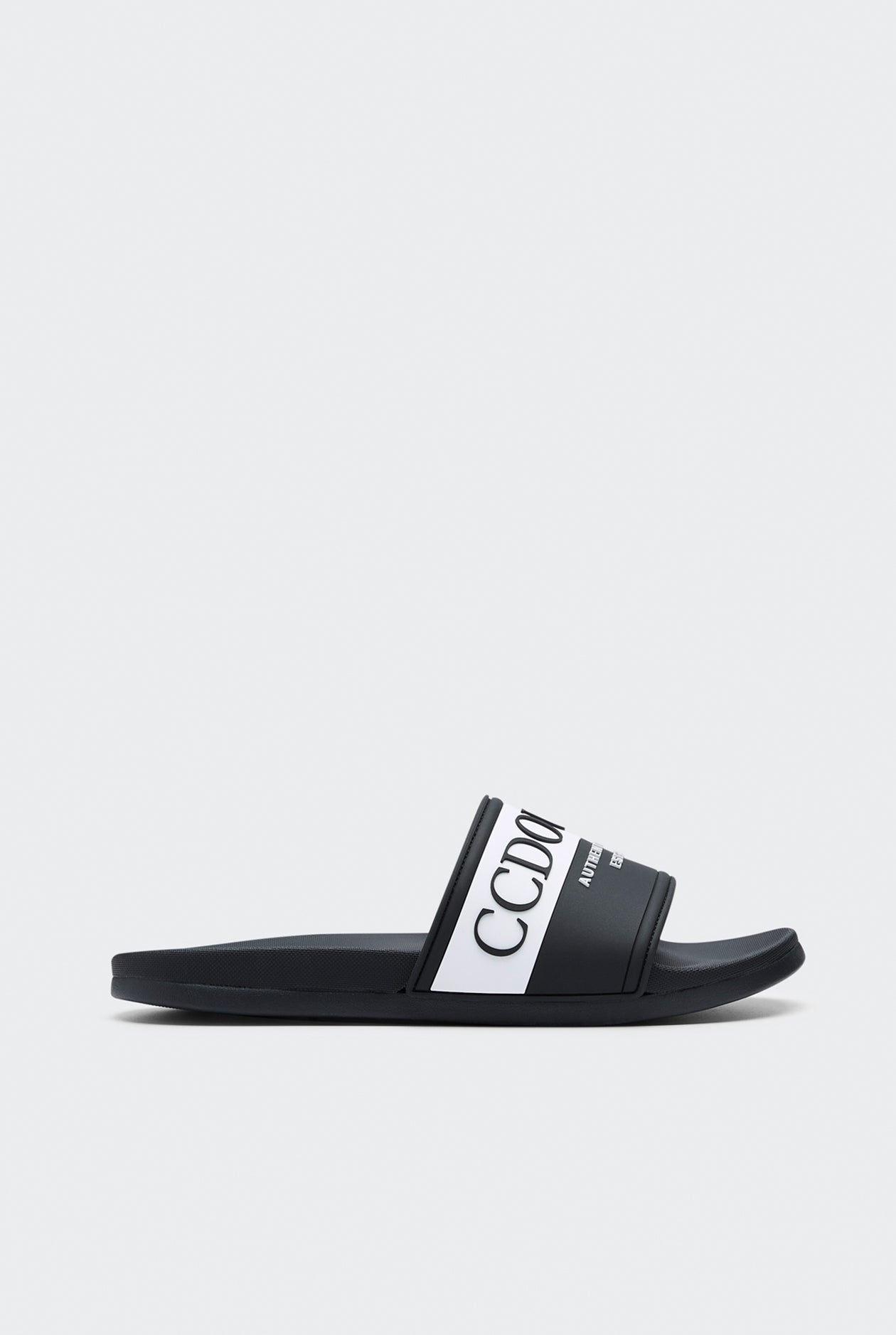 CONTRAST BRANDING POOL SANDALS