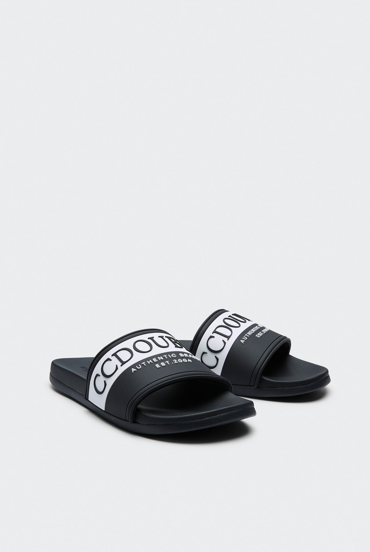 CONTRAST BRANDING POOL SANDALS