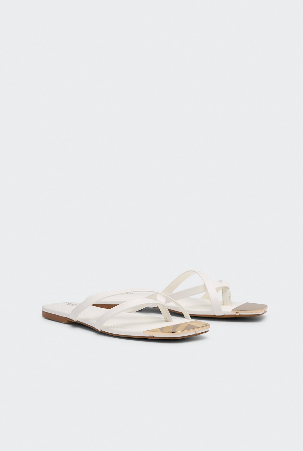 SQUARE TOE SLIDE SANDALS