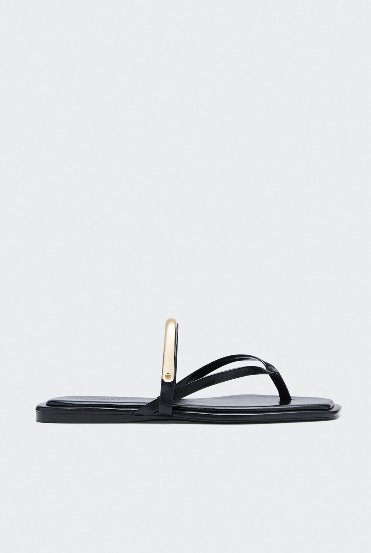 THONG SANDALS WITH GOLD-TONE HARDWARE