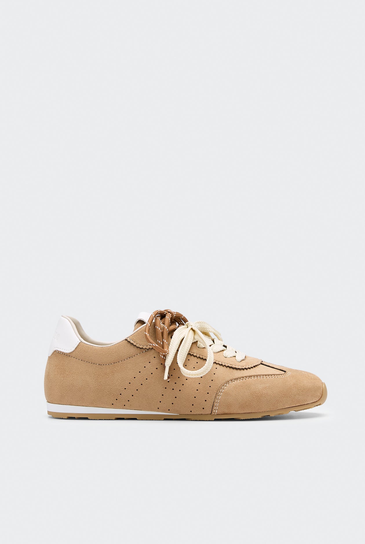 BEIGE LACE-UP SNEAKERS