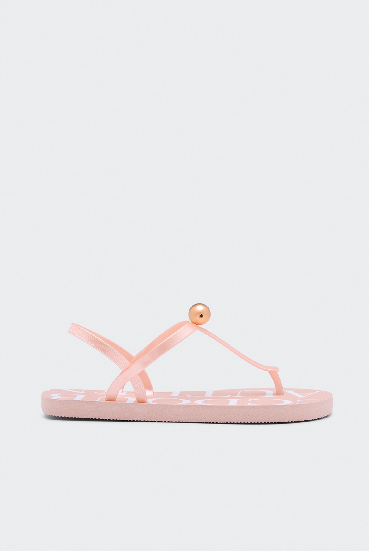 SLINGBACK THONG SANDALS WITH LOGO PRINT