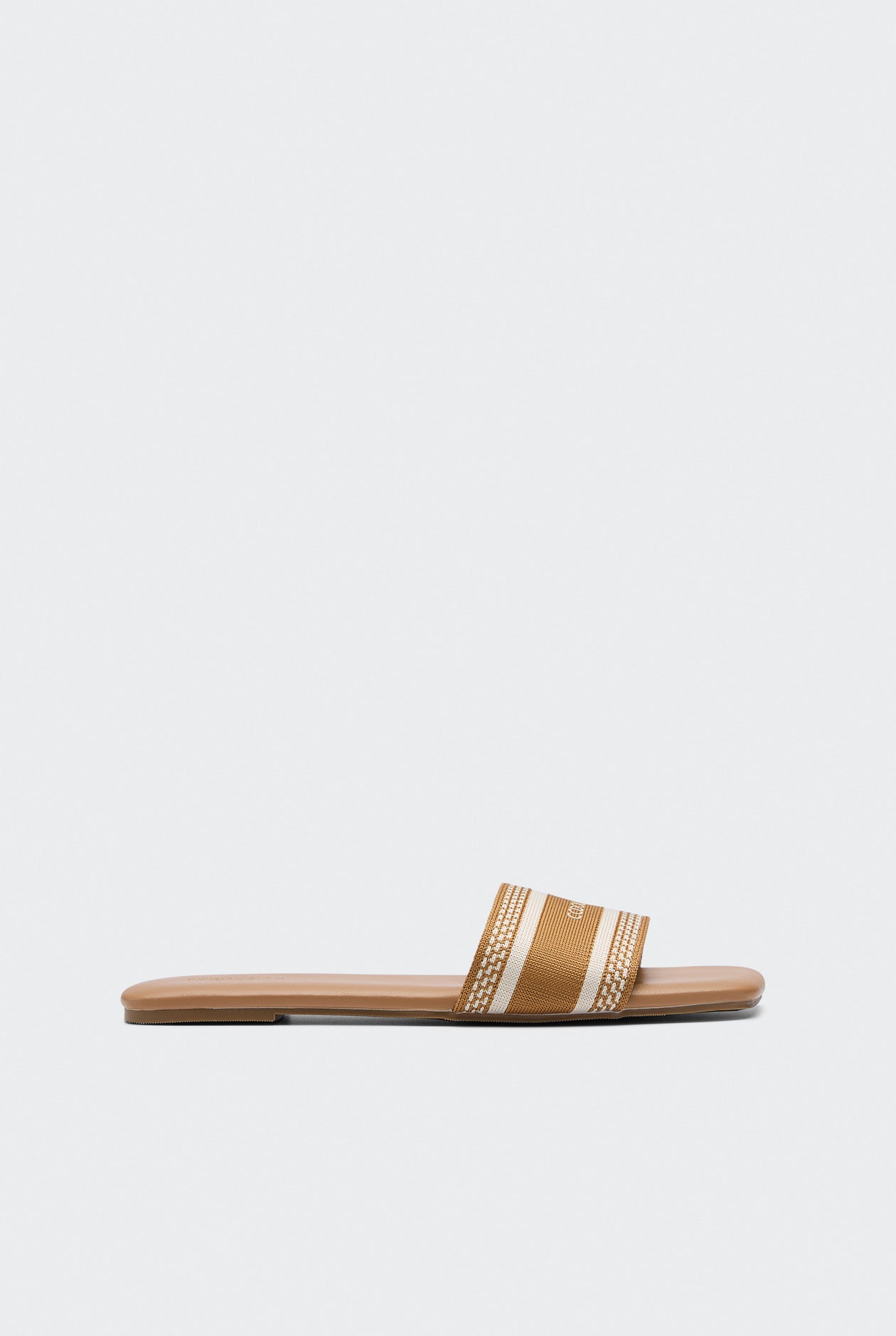 WEBBING WOVEN LOGO STRAP SANDALS