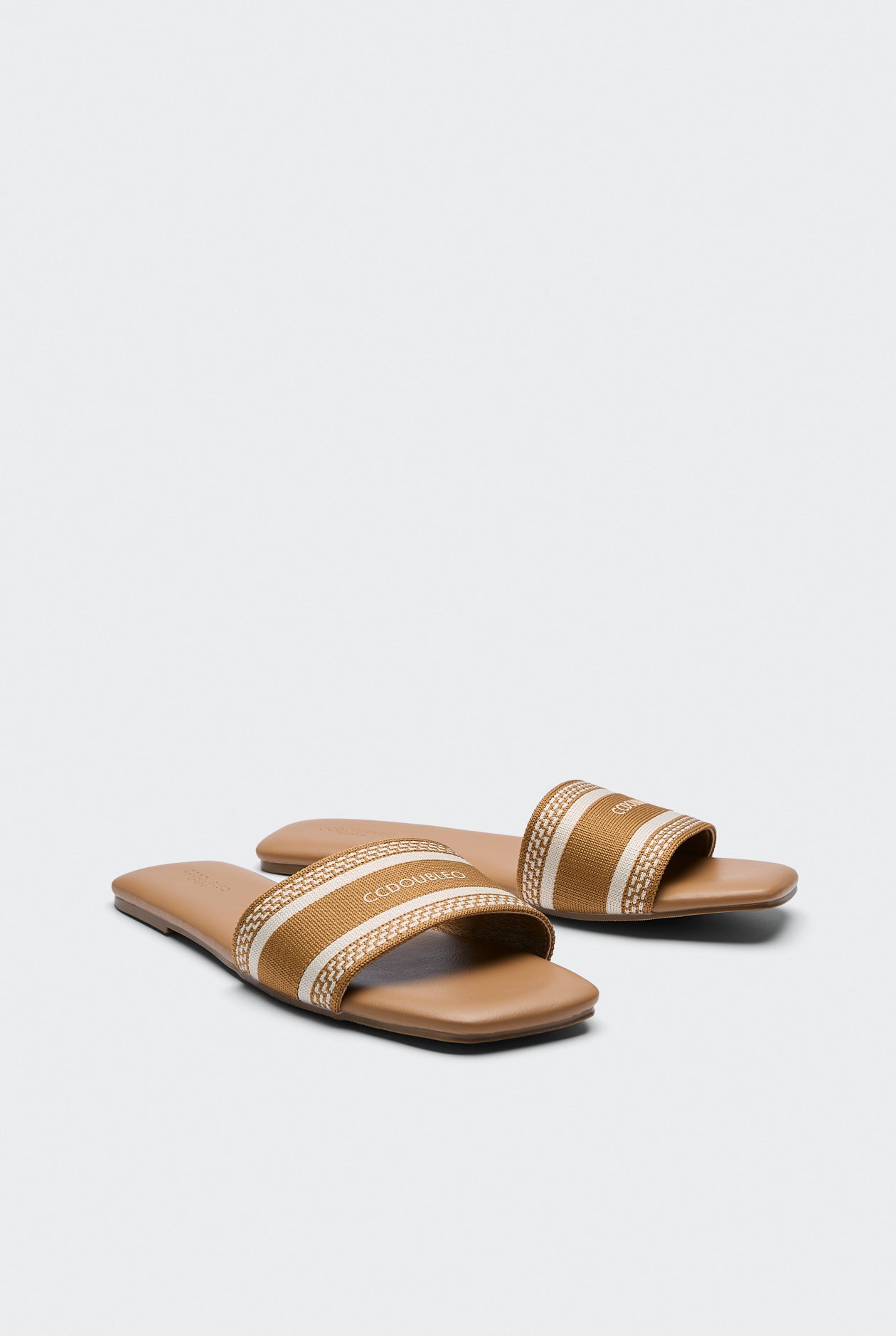 WEBBING WOVEN LOGO STRAP SANDALS
