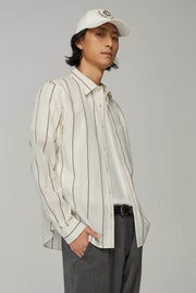 STRIPED LONG SLEEVES JACQUARD SHIRT