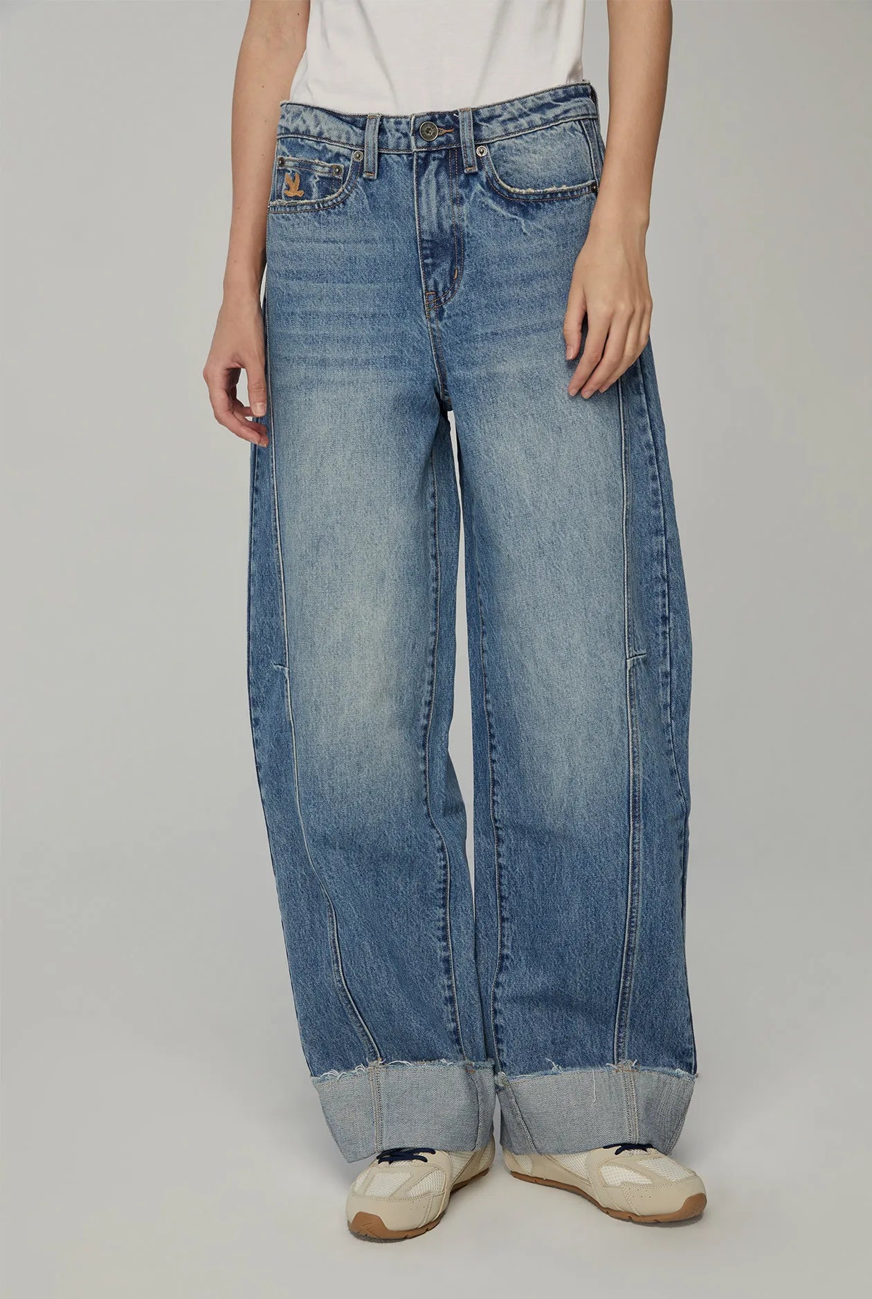FOLD  UP BALLOON JEANS
