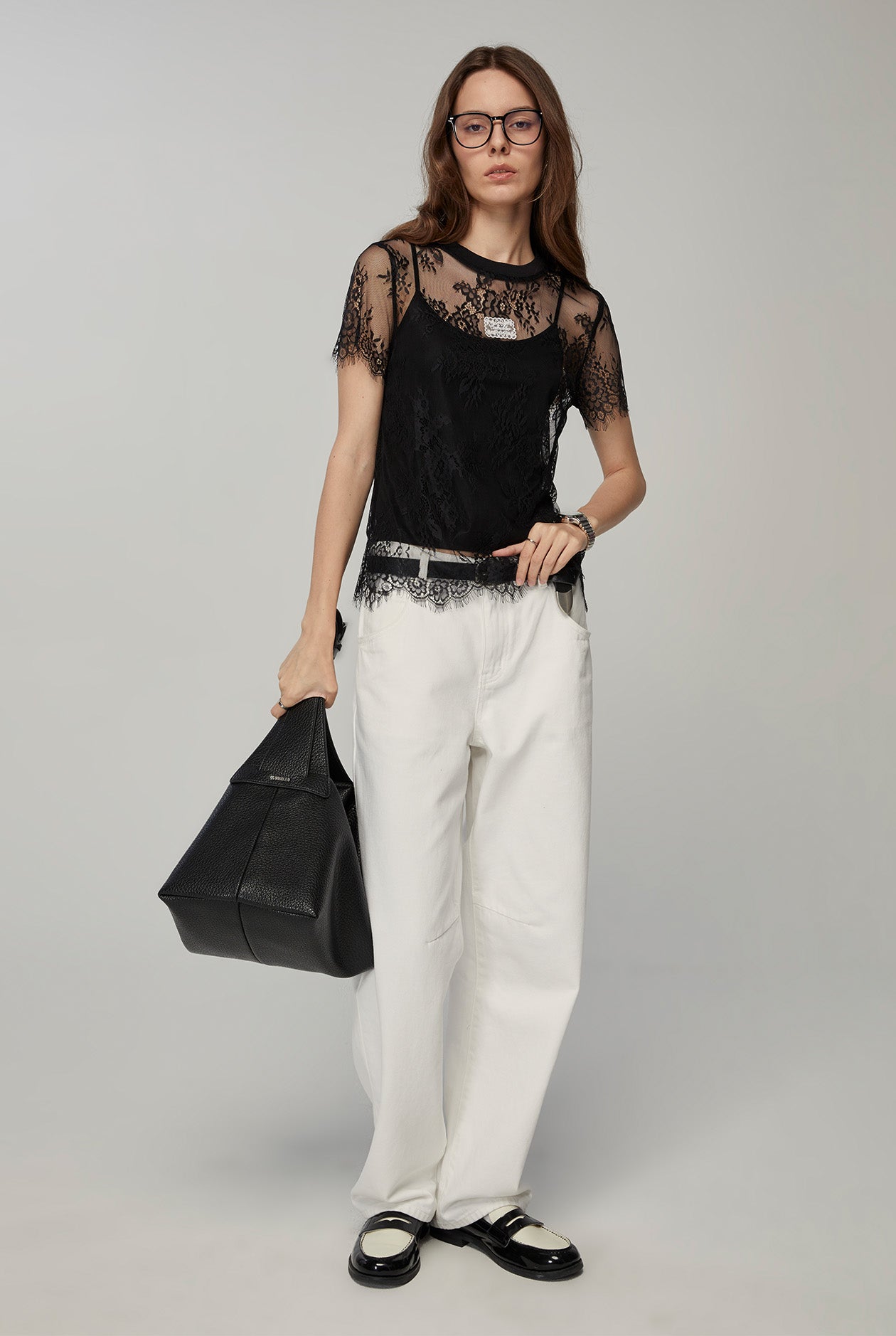LACE OVERSIZED TEE