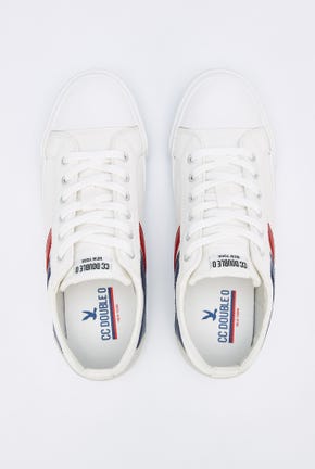 CANVAS SNEAKERS WITH LEATHER STRAPS
