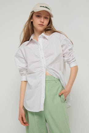 RUCHED FRONT SHIRT