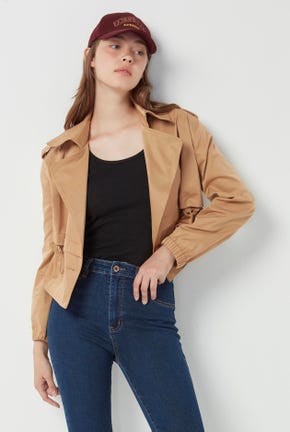 CROPPED TRENCH JACKET