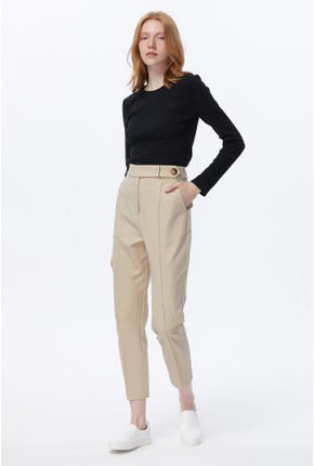 SLIM PANTS WITH BUTTON